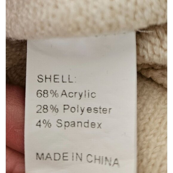 BTBFM Women's Asymmetrical Turtleneck Sweater Size Small Beige Cozy Warm Winter - Picture 14 of 14